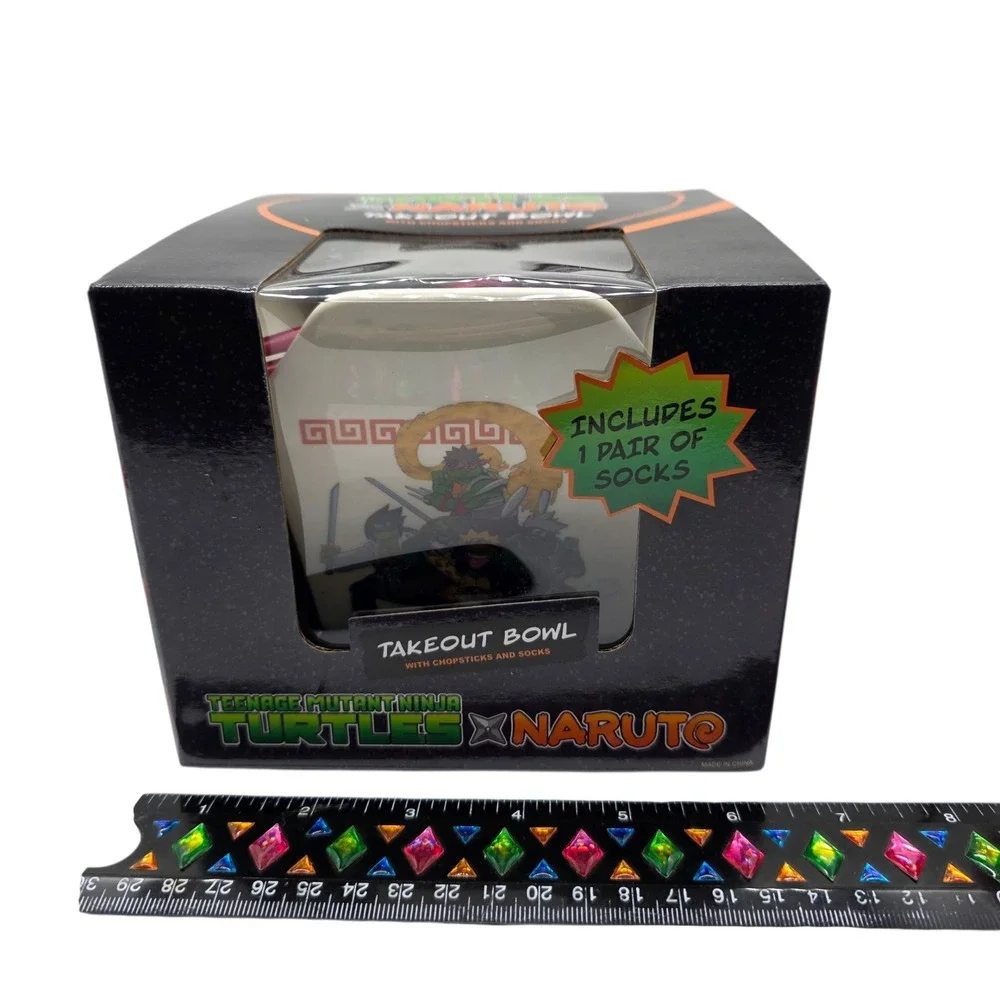 Teenage Mutant Ninja Turtles x‎ Naruto Ceramic Takeout Bowl Chopsticks Socks Set